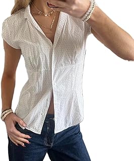 Chemise boutonnée à carreaux pour femme Y2K…