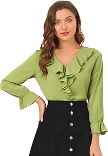 Chemisier en Mousseline de Soie à col en V et à…