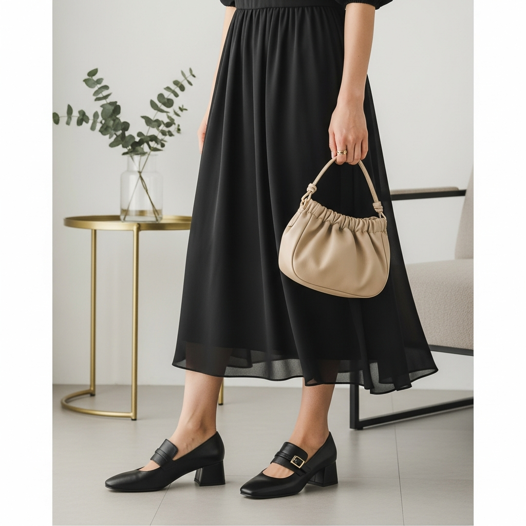 couleur chaussure avec robe longue