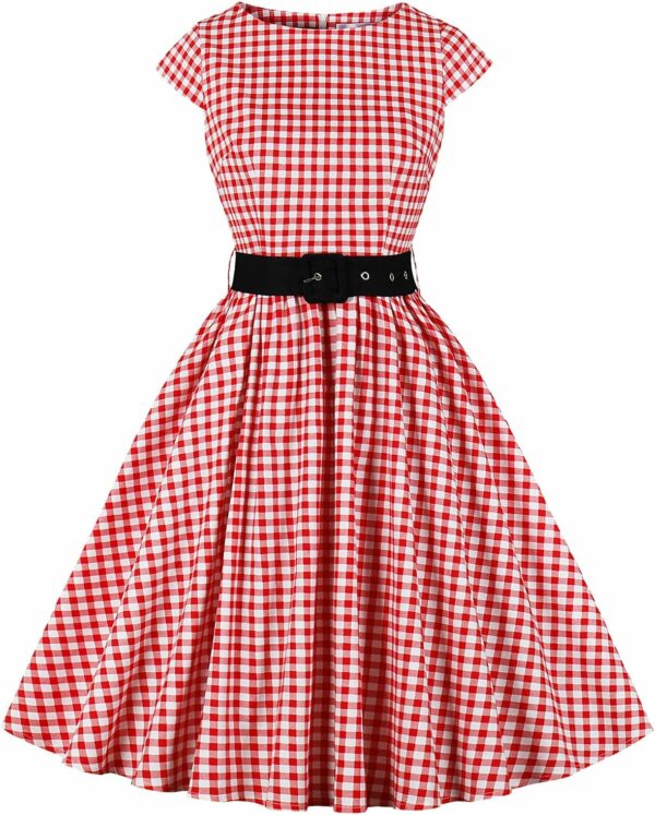 Femme Robe Vintage Années 50 Tissu Coton Femme Robe Vintage Années 50 Tissu Coton