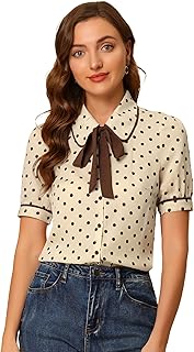 Haut de Chemise à Manches Courtes et col Claudine…