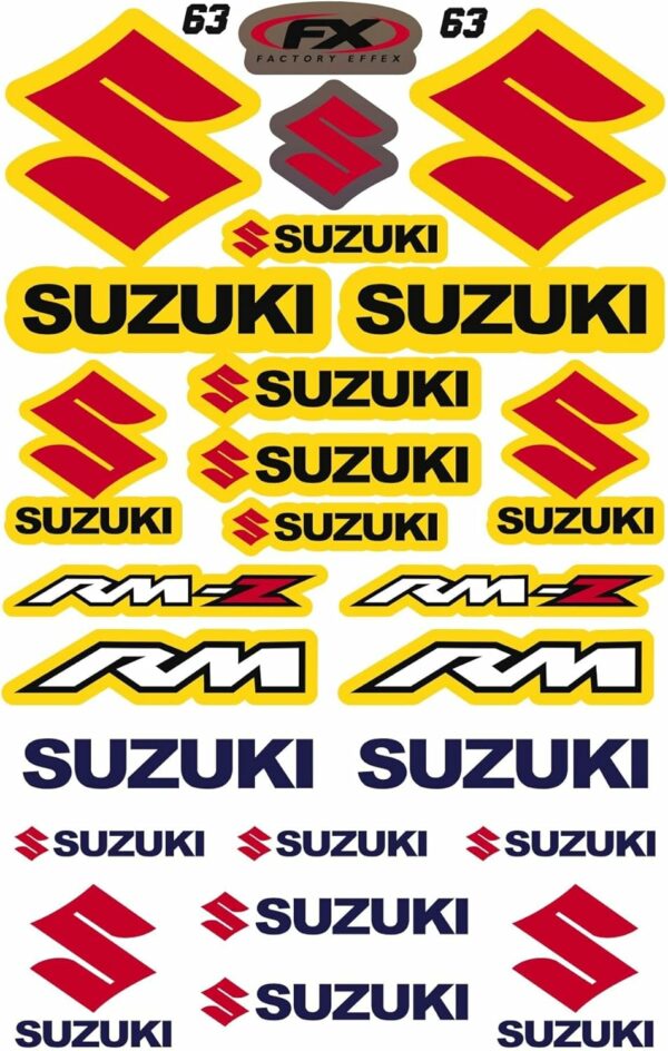 Kits Fox Autocollants COMPATIBILE pour Suzuki RM