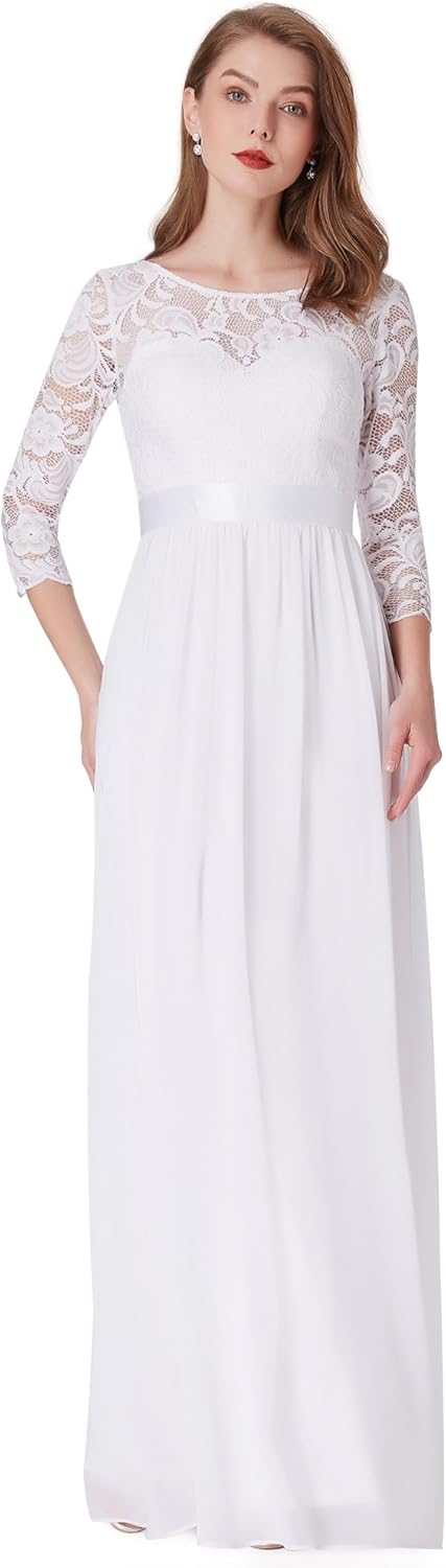 Robes de Soirée Femme Empire Manches 3/4 en