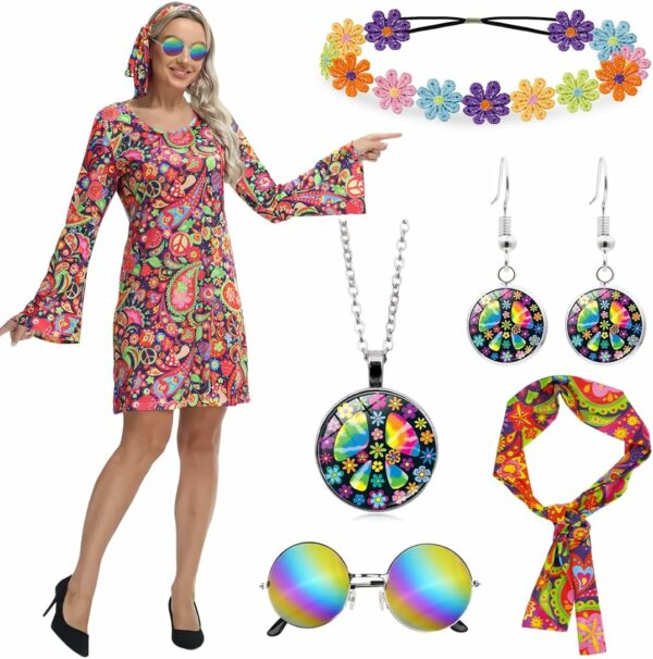 Wishstar Robe hippie pour femme